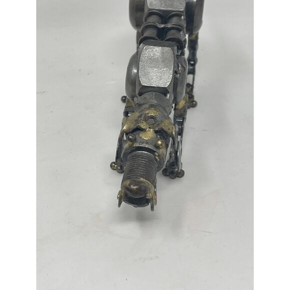 Vintage Nut and Bolt Metal Works Hound Dog 10" Figurine Made in Vietnam - Picture 10 of 15